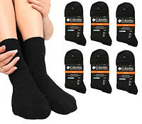 Комплект женских носков, 6 пар, термо носки, черный цвет, качественные и тёплые, размер 35-40