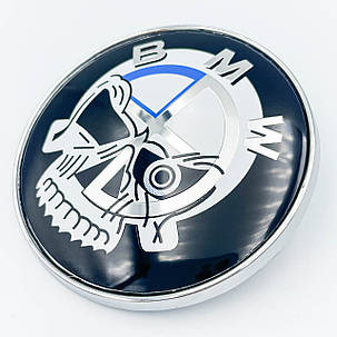 Емблема задня BMW БМВ значок бмв E39 E53 E60 E46 E34 E90 E65 E66 E70 Skull - 74 mm, фото 2