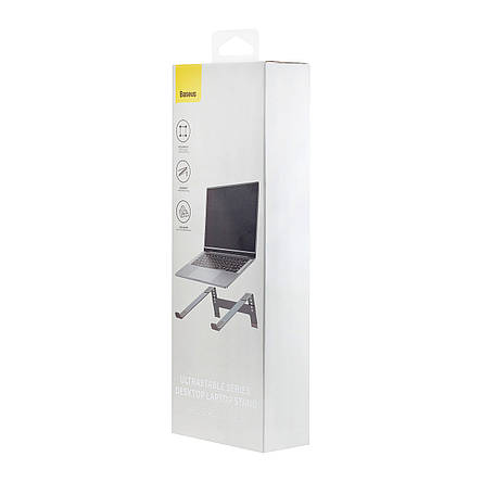 Підставка для ноутбука Baseus UltraStable Series Desktop Laptop Stand ( 4-Gear Adjustable ) Space Gr, фото 3