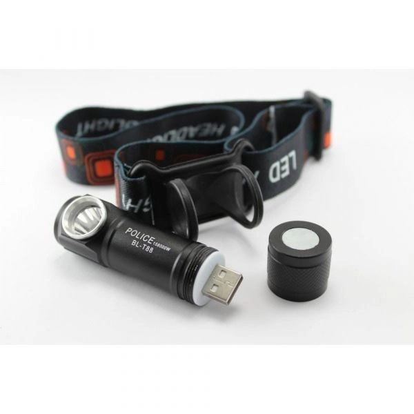 Ліхтарик на голову для домашніх робіт Police, Хороший ліхтарик для риболовлі, Налобний ліхтар на голову LF-18, фото 1