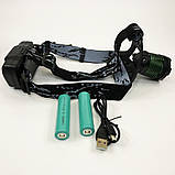 Головний ліхтар із зарядним пристроєм POLICE BL-2188B-T6, Ліхтарик акумуляторний наголовний CM-48, фото 2