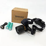 Потужний ліхтар на голову Bailong, Перезарядний налобний ліхтар Head Lamp, Ліхтарик налобний потужний TF-67, фото 8