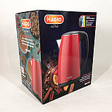 Чайник електричний для дому MG-977, Електрочайник з індикатором включення, Стильний електричний чайник XM-25, фото 4