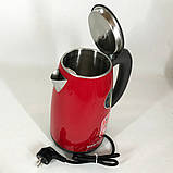 Чайник електричний для дому MG-977, Електрочайник з індикатором включення, Стильний електричний чайник XM-25, фото 6