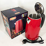 Чайник електричний для дому MG-977, Електрочайник з індикатором включення, Стильний електричний чайник XM-25, фото 9