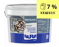 Штукатурка кварцова AURA LUX PRO MOZAIK M15 мозаїчна (зерно 1,5 мм) B226 15кг