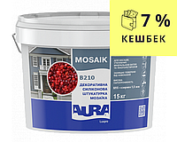 Штукатурка кварцевая AURA LUX PRO MOZAIK M15 мозаичная (зерно 1,5 мм) B210 15кг