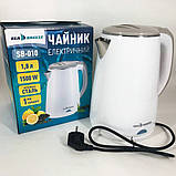 Вишуканий електрочайник SeaBreeze SB-010 2000 Вт 1.8 л, Металеві DE-835 електричні чайники, фото 11