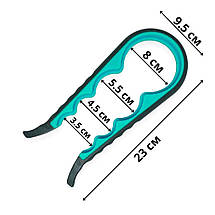 Універсальний ключ MagicKitchen для гвинтових єврокришок різного розміру бірюзовий, фото 4