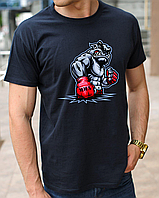 Мужская одежда для бокса, футболка с принтом ММА питбуль - интернет магазин одежда с боксерской тематикой