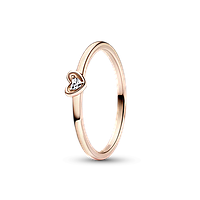 Серебряное кольцо "Блестящее сердце" 182495C01