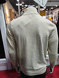 Светр Tommy Hilfiger чоловічий однотонний джемпер з блискавкою під горло М беж, фото 4