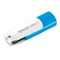 Флеш-накопитель USB 3.1 64GB Apacer AH357 Blue/White (AP64GAH357U-1)