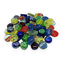 Каміння декоративне скляне Charm Stones краплі прозорі всередині з візерунком 005