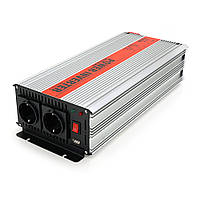 Інвертор напруги RITAR RSX-2500, 12V/220V, 2500W з апроксимувати синусоїдою, 2xShuko, 1xUSB, клемні дроти,