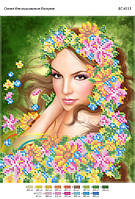 Картина  для  вишивки  бісером БС-4113 Дівчина весна