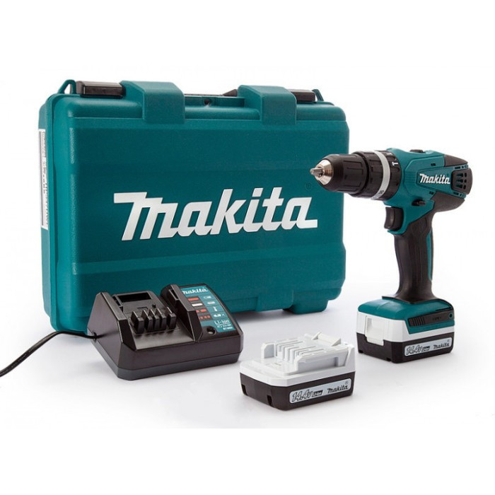 Акумуляторний ударний дриль-шуруповерт Makita HP347DWE (2х14.4 В, 1.3 А*год)