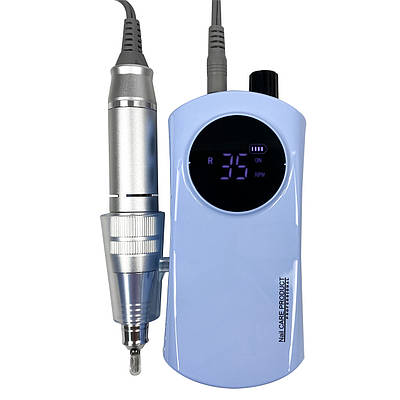 Фрезер для манікюру на акумуляторі блакитний 35000 обертів Nail Drill ZS 237 манікюрний фрезер 20W