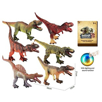 Динозавр "DINOSAUR" 6 видов, на батарейках, подсветка, звуки животного CQS 709-2А