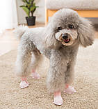 Черевики для собак на липучці 10855 L рожеві 10855 vh, фото 2