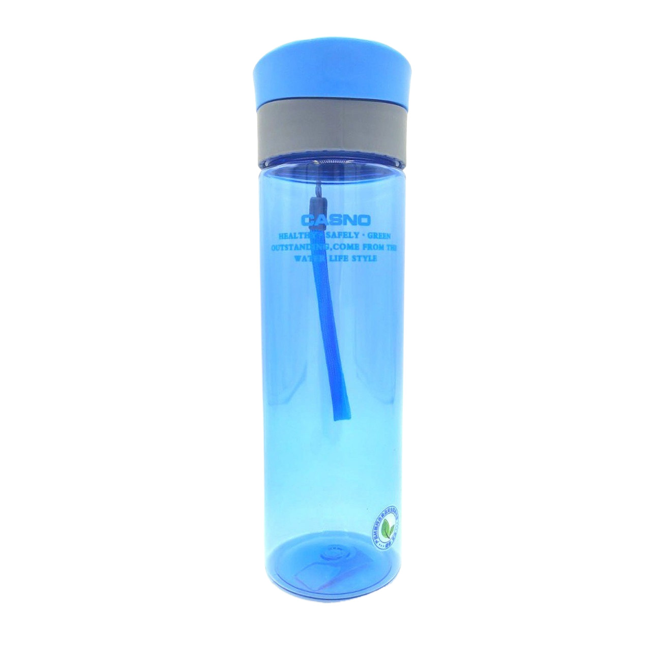 Пляшка для води CASNO 600 мл KXN-1145 Блакитна + пластиковий вінчик - фото 1 - id-p2056527701