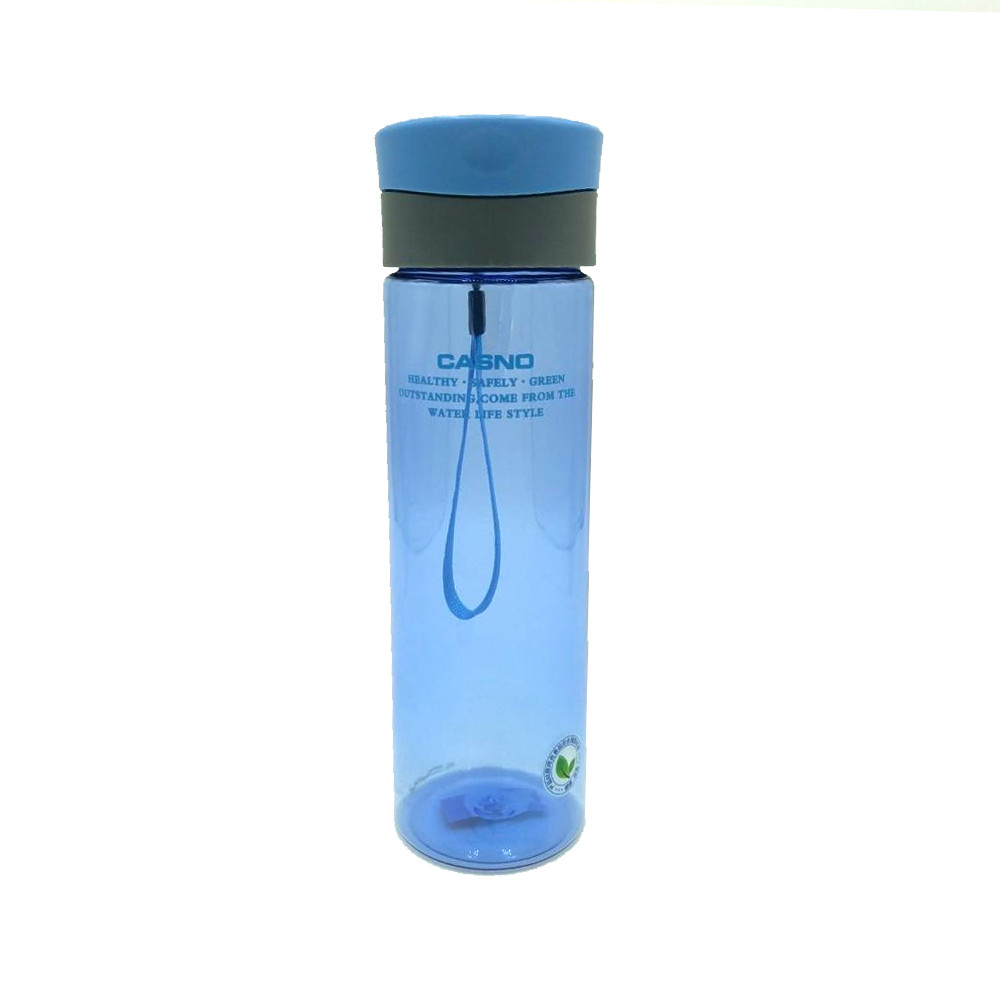 Пляшка для води CASNO 600 мл KXN-1145 Блакитна + пластиковий вінчик - фото 3 - id-p2056527701