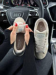 Жіночі кросівки Adidas Campus Beige весна-осінь замшеві повсякденні (бежеві). Живе фото. Адідас кампус, фото 4