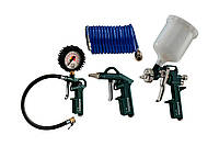 Набор пневмоинструмента Metabo LPZ 4 Set (продувочный пистолет; пост. для накачки шин; краскопульт; спиральный