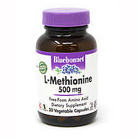 Аминокислота Bluebonnet L-Methionine 500 mg, 30 вегакапсул