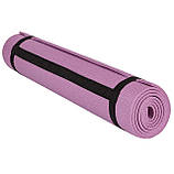 Килимок для йоги та фітнесу PowerPlay 4010, 173x61x0.6, Rose CN10357 vh, фото 2