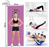 Килимок для йоги та фітнесу PowerPlay 4010, 173x61x0.6, Rose CN10357 vh, фото 6