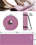 Килимок для йоги та фітнесу PowerPlay 4010, 173x61x0.6, Rose CN10357 vh, фото 7