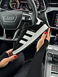 Жіночі кросівки Adidas Campus Black White весна-осінь замшеві повсякденні (бежеві). Живе фото. Адідас кампус, фото 7