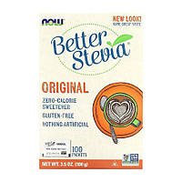 Заменитель питания NOW Better Stevia Packets Original, 100 пакетиков