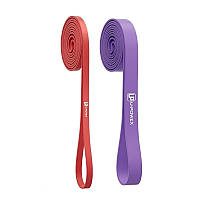 Резинові петлі для тренувань U-POWEX UP_1072 Power Band набір 2шт. Red/Purple (4,5-39kg)