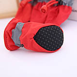 Набір взуття для собак на флісі 11199 M червоний 11199 vh, фото 2