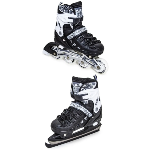 Багатофункціональні дитячі Ковзани-ролики 2 в 1 Scale Sports Black 1564908596-L регульований розмір 38-41