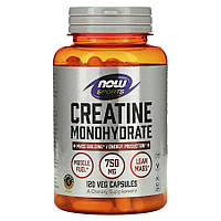 Креатин NOW Sports Creatine Monohydrate, 120 вегакапсул