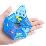 Таблетниця Semi 7Days Mini Pill Box, Blue CN14418 vh, фото 2