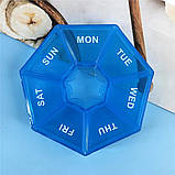 Таблетниця Semi 7Days Mini Pill Box, Blue CN14418 vh, фото 5