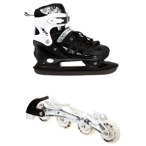 Ковзани-ролики 2 в 1 Scale Sports Black