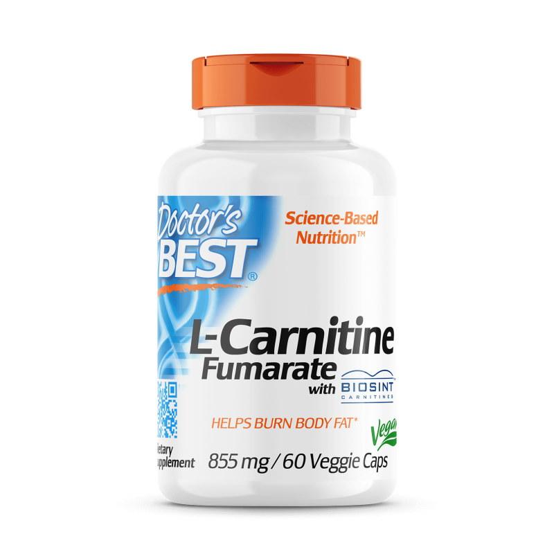 Жироспалювач Doctor's Best L-Carnitine Fumarate 855 mg, 60 вегакапсул