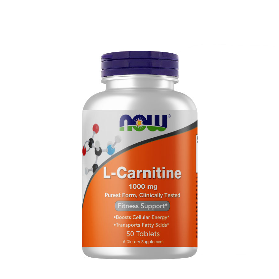 Жироспалювач NOW L-Carnitine 1000 mg, 50 таблеток CN4402 vh