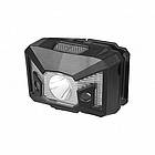 LED ліхтар налобний 3W 550lm 6500K 60x45mm [4260642639792] EUROLAMP HL-3W(black) на батарейках