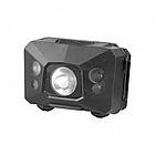 LED ліхтар налобний 3W 700lm 6500K 60x45mm [4260642639822] EUROLAMP HL-3W(black)RL на батарейках