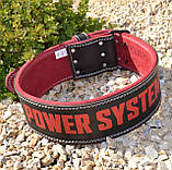 Пояс для важкої атлетики Power System PS-3830 Beast шкіряний Black/Red XL, фото 2