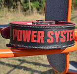 Пояс для важкої атлетики Power System PS-3830 Beast шкіряний Black/Red XL, фото 3