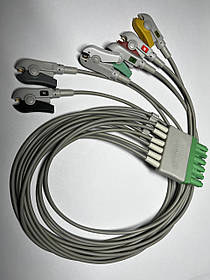 ЕКГ кабель на 6 відведень зажим до Draeger MultiMed Plus, Philips, Nihon Kohden