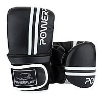 Перчатки боксерские PowerPlay 3025, Black/White XL