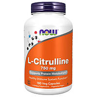 Амінокислота NOW L-Citrulline 750 mg, 180 вегакапсул CN8009 vh